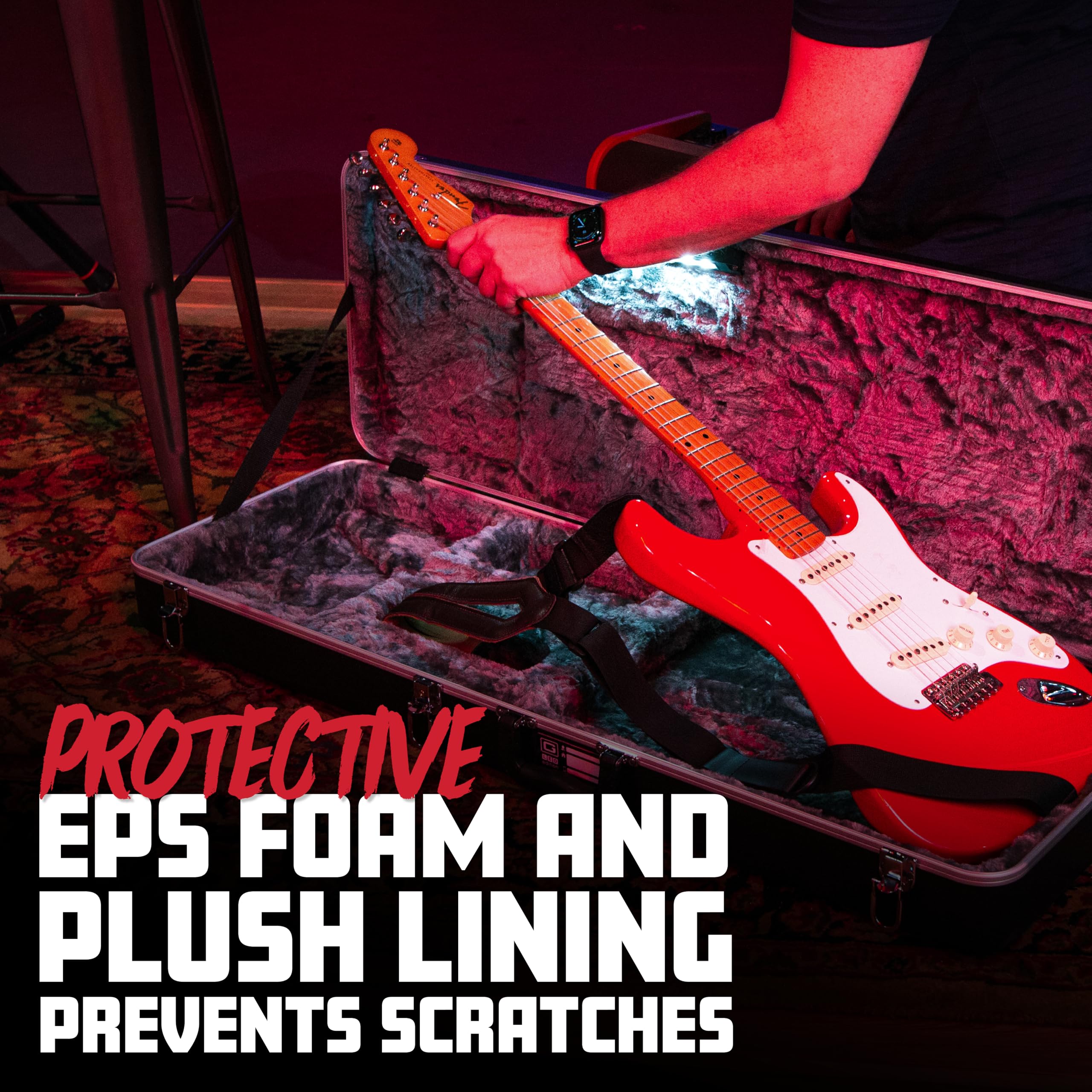 Gator Guitar GC-Electric-LED E-Gitarrenkoffer ABS LED schwarz