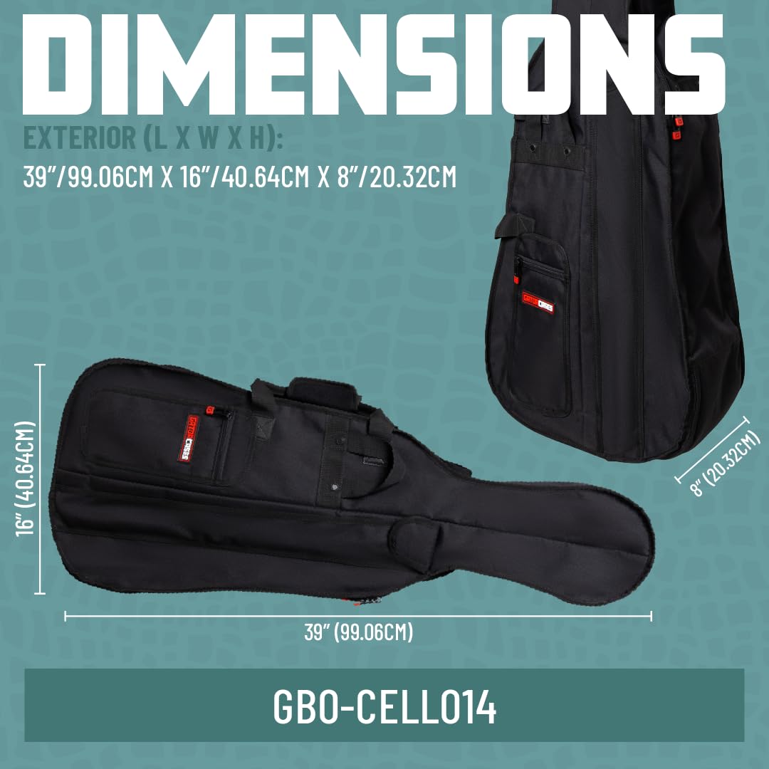 Gator Band Cello Tasche 1/4 GBO-CELLO14 leicht schwarz