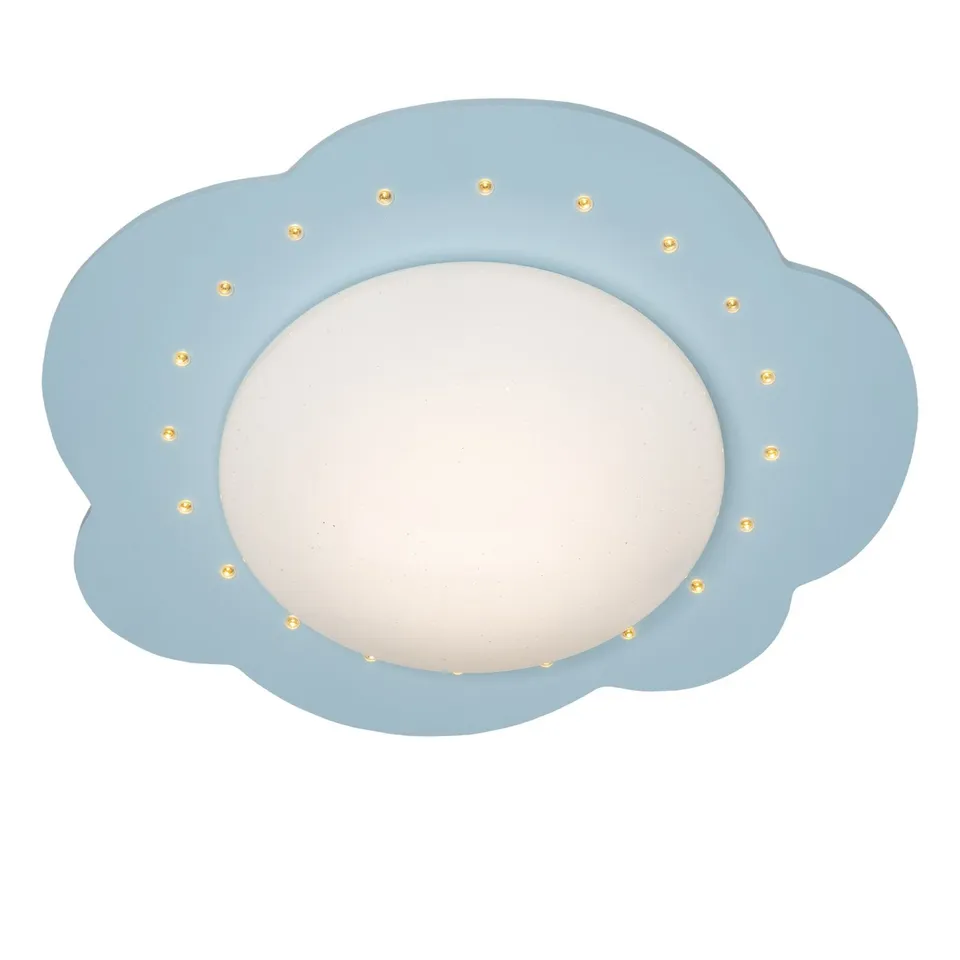 Elobra Wolke-S LED Deckenleuchte hellblau 48 cm