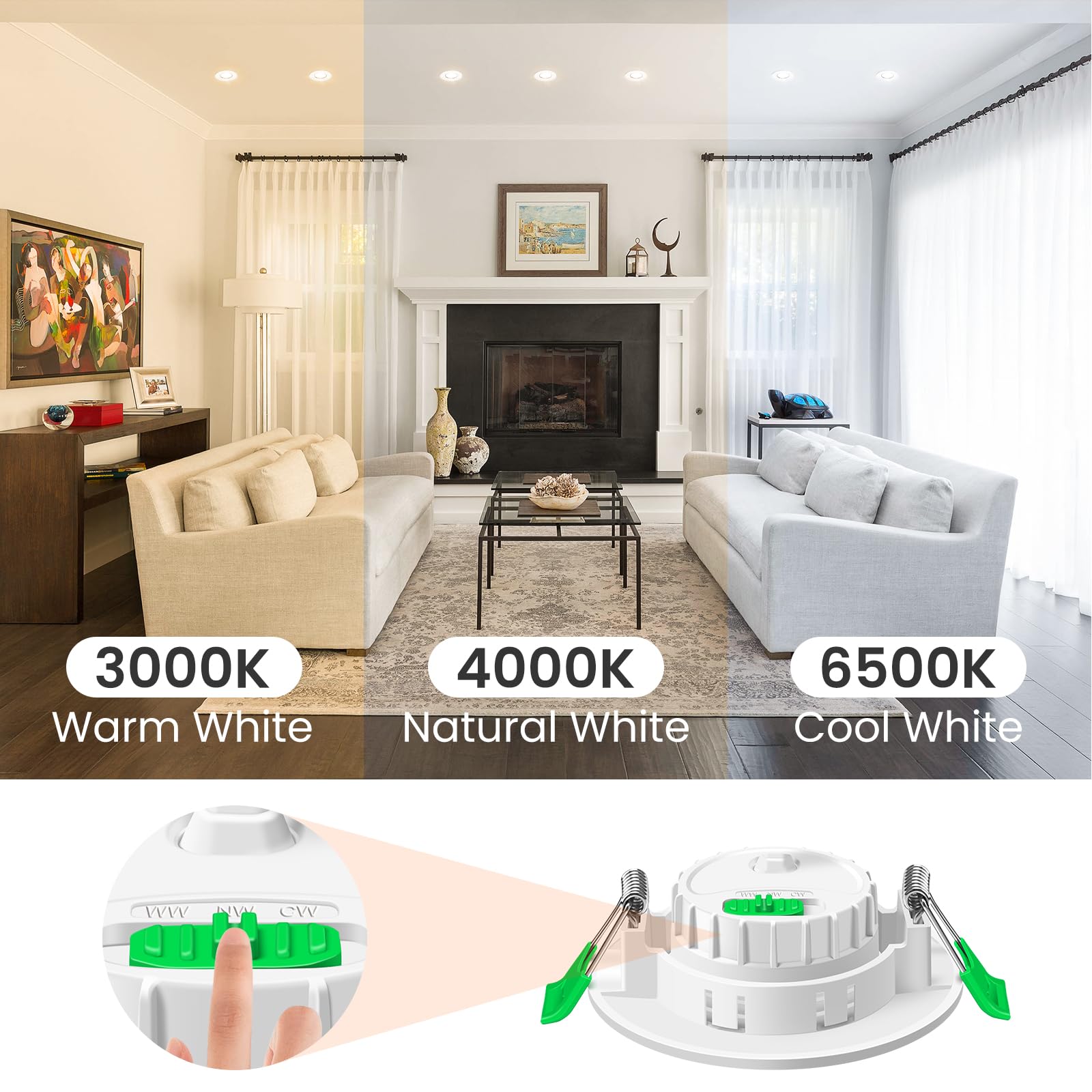 Alusso Bulb LED Modul 6W GU10 MR16 Ersatz 3000-6500K 6er-Pack