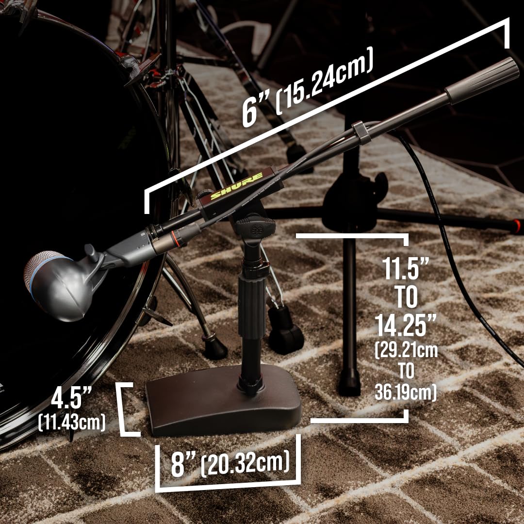 Shure by Gator SH-DESKTOP2 Tisch-Mikrofonständer Schwarz